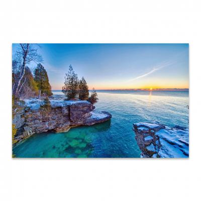 AMANECER SOBRE LAGO MICHIGAN, ESTADOS UNIDOS