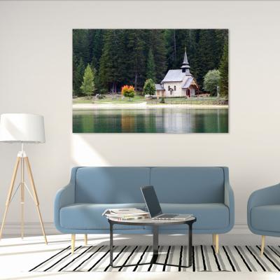 IGLESIA EN EL LAGO DI BRAIES, ITALIA 405706