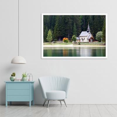 IGLESIA EN EL LAGO DI BRAIES, ITALIA 405706