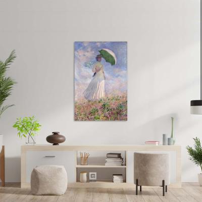 MUJER CON SOMBRILLA MIRANDO A LA DERECHA, MONET