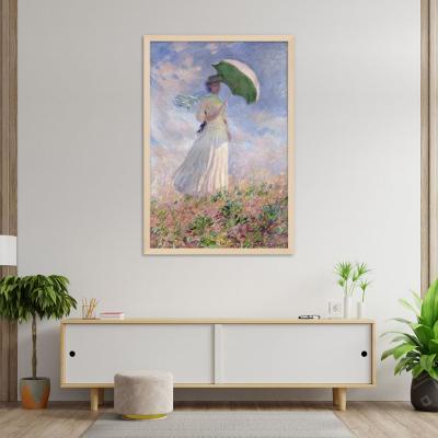 MUJER CON SOMBRILLA MIRANDO A LA DERECHA, MONET