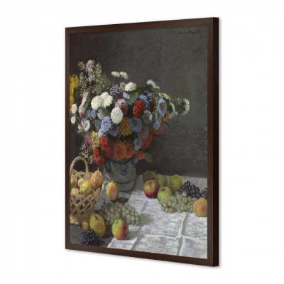 NATURALEZA MUERTA CON FLORES Y FRUTAS, MONET