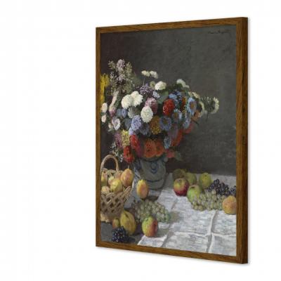 NATURALEZA MUERTA CON FLORES Y FRUTAS, MONET