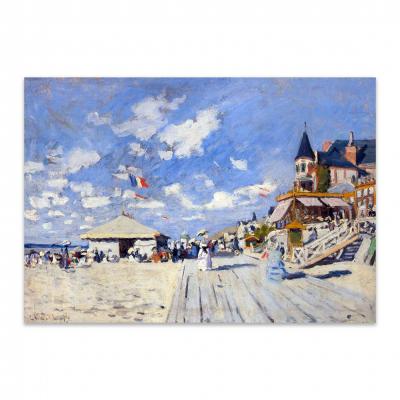 PASEO MARITIMO EN LA PLAYA DE TROUVILLE, MONET