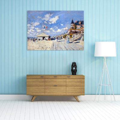 PASEO MARITIMO EN LA PLAYA DE TROUVILLE, MONET