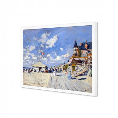 PASEO MARITIMO EN LA PLAYA DE TROUVILLE, MONET