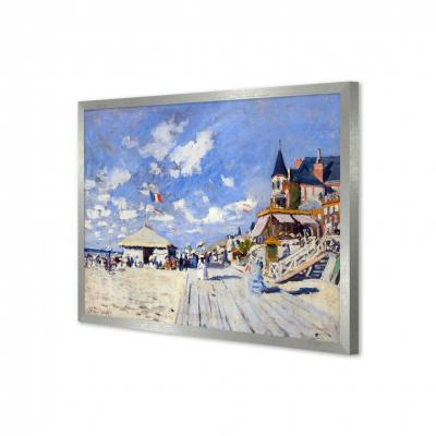 PASEO MARITIMO EN LA PLAYA DE TROUVILLE, MONET