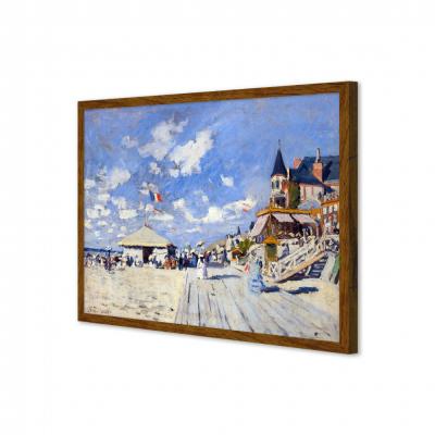 PASEO MARITIMO EN LA PLAYA DE TROUVILLE, MONET