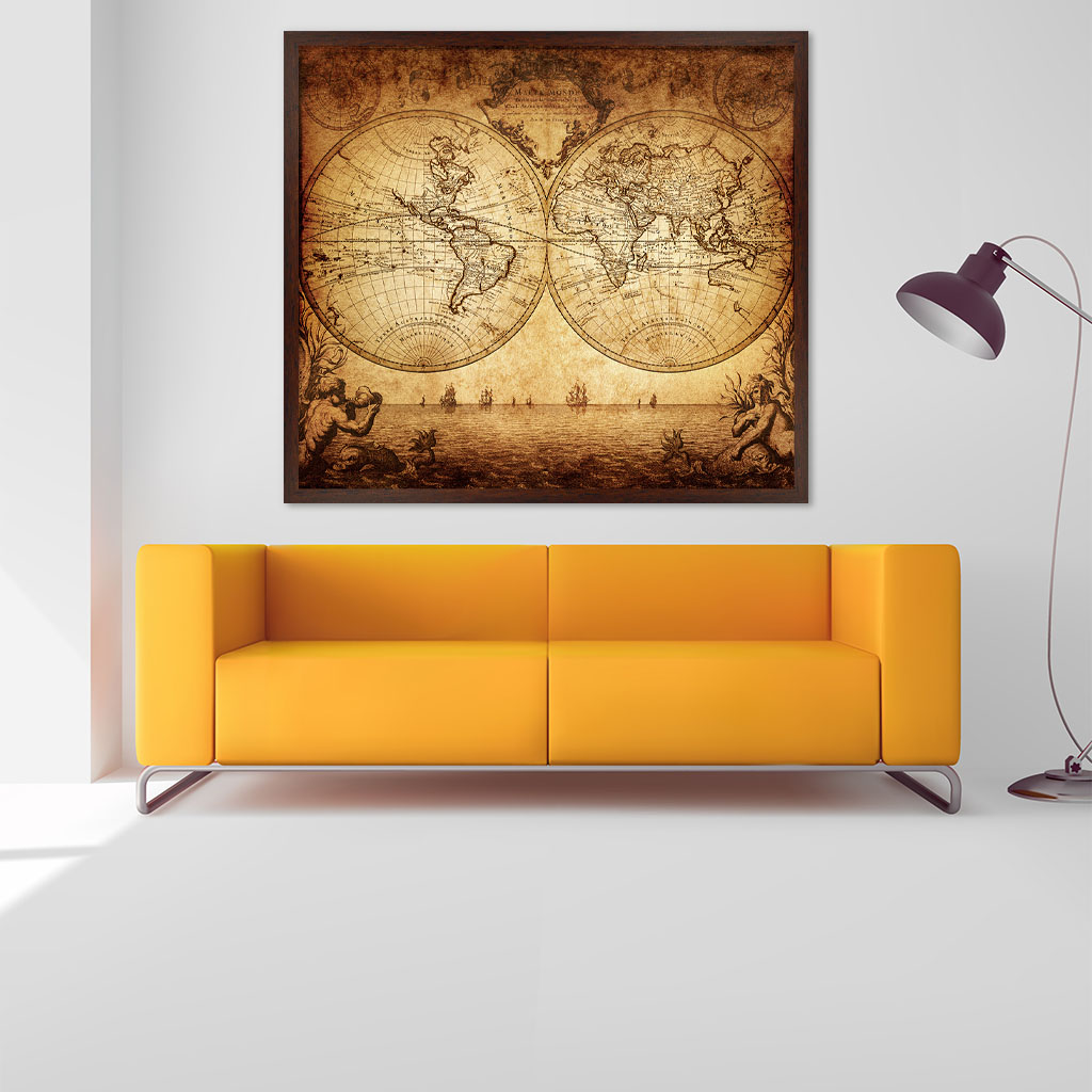 MAPAMUNDI VINTAGE DE 1733