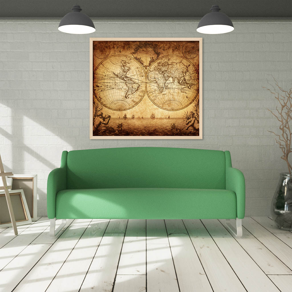 MAPAMUNDI VINTAGE DE 1733