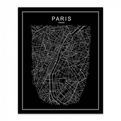 MAPA DE PARIS NEGRO