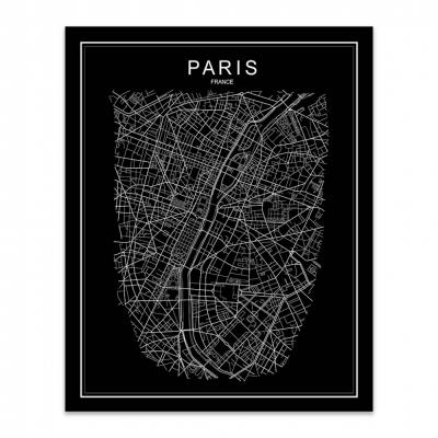 MAPA DE PARIS NEGRO