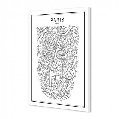 MAPA DE PARIS BLANCO