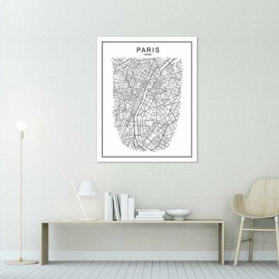 MAPA DE PARIS BLANCO