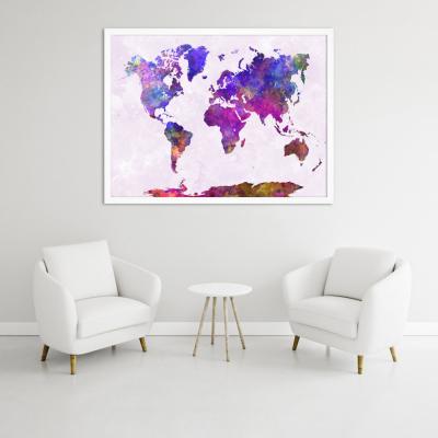 MAPA DECORATIVO TONOS VIOLETAS