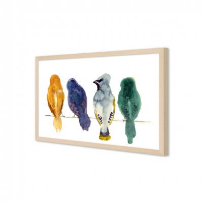 PINTURA DE 4 PAJAROS