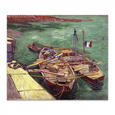 BARCAZAS EN EL RODANO, VAN GOGH