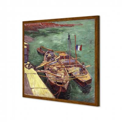 BARCAZAS EN EL RODANO, VAN GOGH