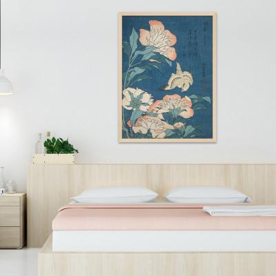 PEONIAS Y CANARIO, KATSUSHIKA HOKUSAI
