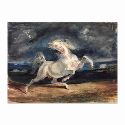 CABALLO ASUSTADO POR UN RELAMPAGO, DELACROIX