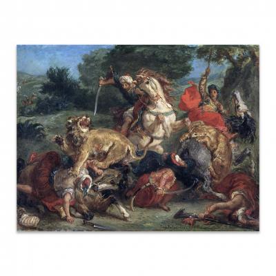 CACERIA DEL LEON, DELACROIX