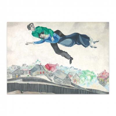 SOBREVOLANDO LA CIUDAD, MARC CHAGALL