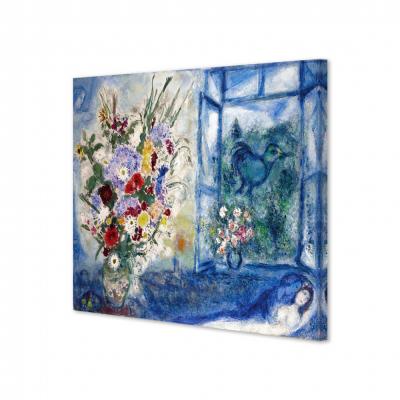 FLORERO DELANTE DE LA VENTANA, MARC CHAGALL