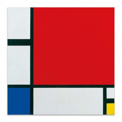 COMPOSICIÓN CON ROJO, AZUL Y AMARILLO, PIET MONDRIAN