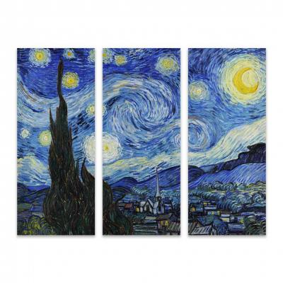 NOCHE ESTRELLADA, VAN GOGH (TRIPTICO)