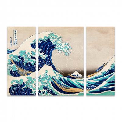 LA GRAN OLA, KATSUSHIKA HOKUSAI (TRIPTICO)