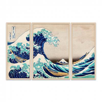 LA GRAN OLA, KATSUSHIKA HOKUSAI (TRIPTICO)