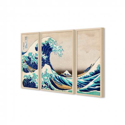 LA GRAN OLA, KATSUSHIKA HOKUSAI (TRIPTICO)