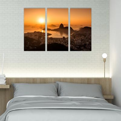 AMANECER EN PAN DE AZUCAR, RIO DE JANEIRO BRAZIL (TRIPTICO)