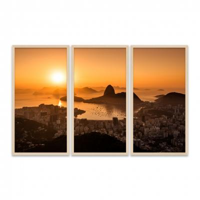 AMANECER EN PAN DE AZUCAR, RIO DE JANEIRO BRAZIL (TRIPTICO)