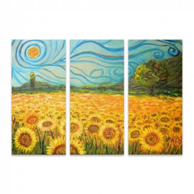 CAMPO DE GIRASOLES (TRIPTICO)