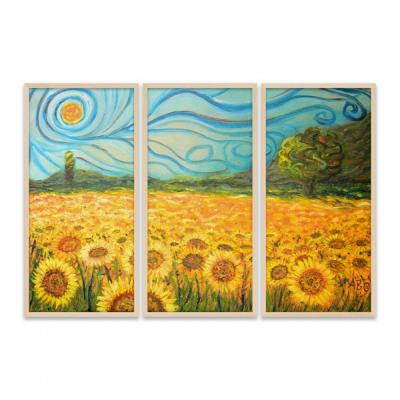 CAMPO DE GIRASOLES (TRIPTICO)