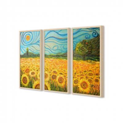 CAMPO DE GIRASOLES (TRIPTICO)